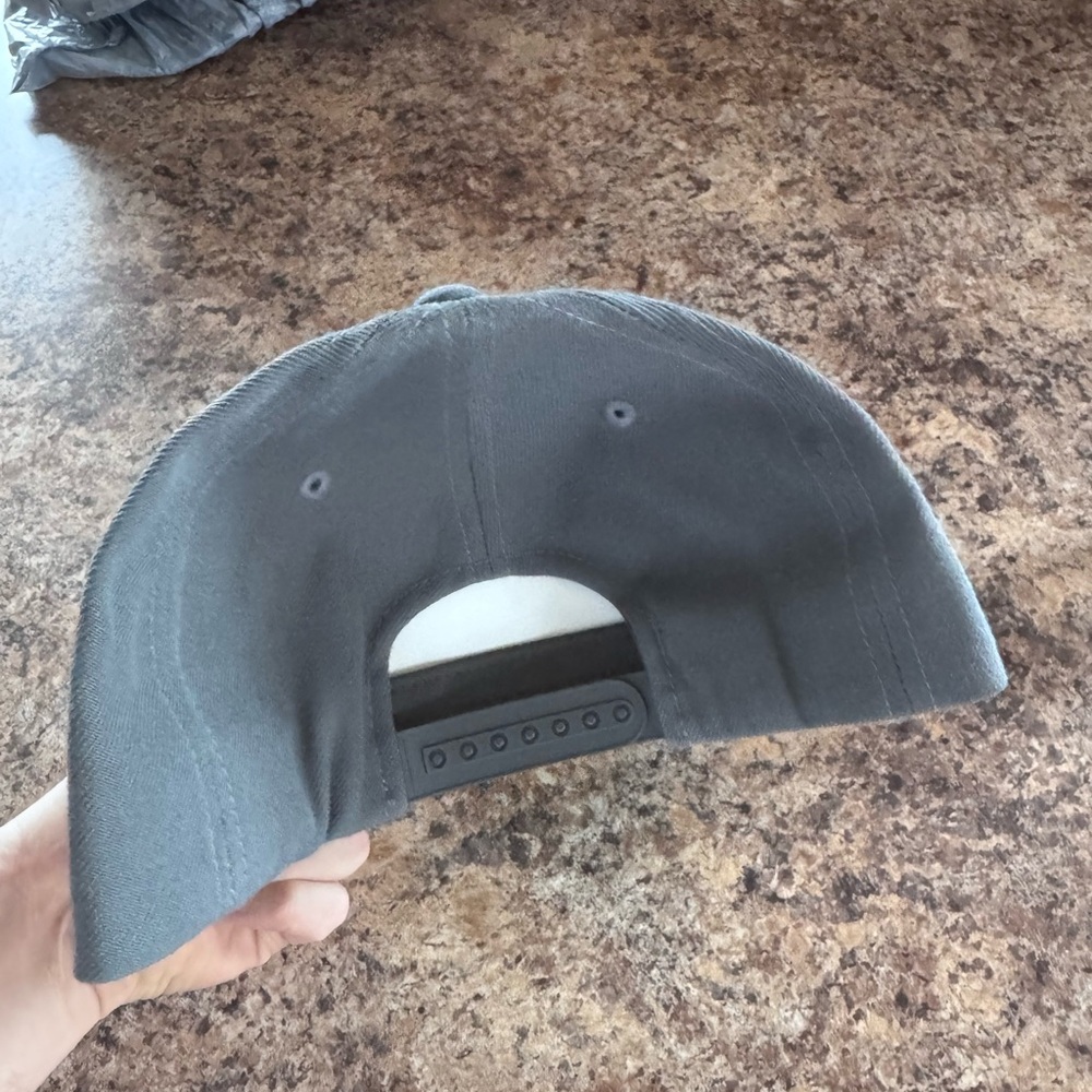 Gray Snapback Cap with Triangle Logo - image 3